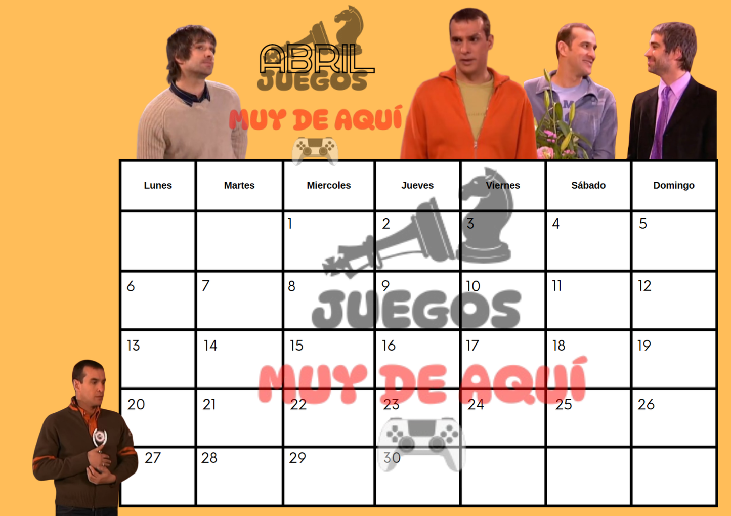 Calendario ANHQV en físico