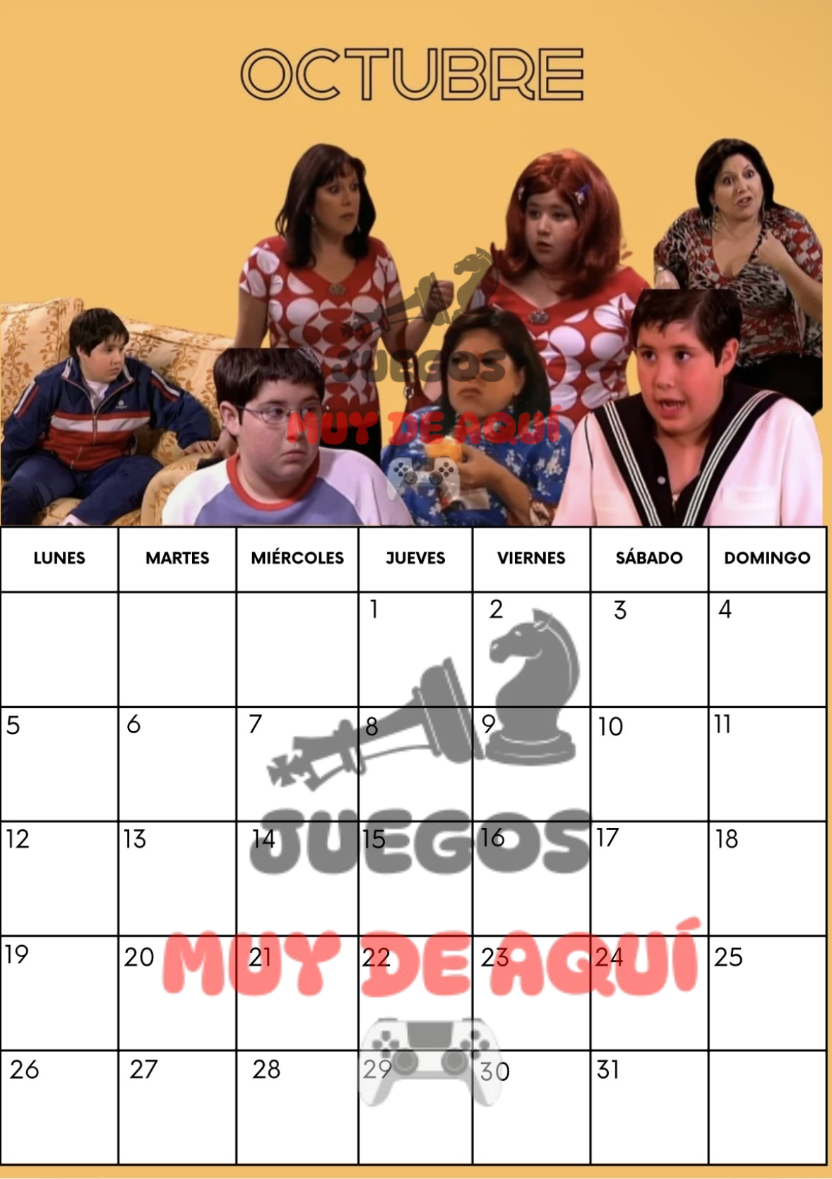 Calendario ANHQV en físico