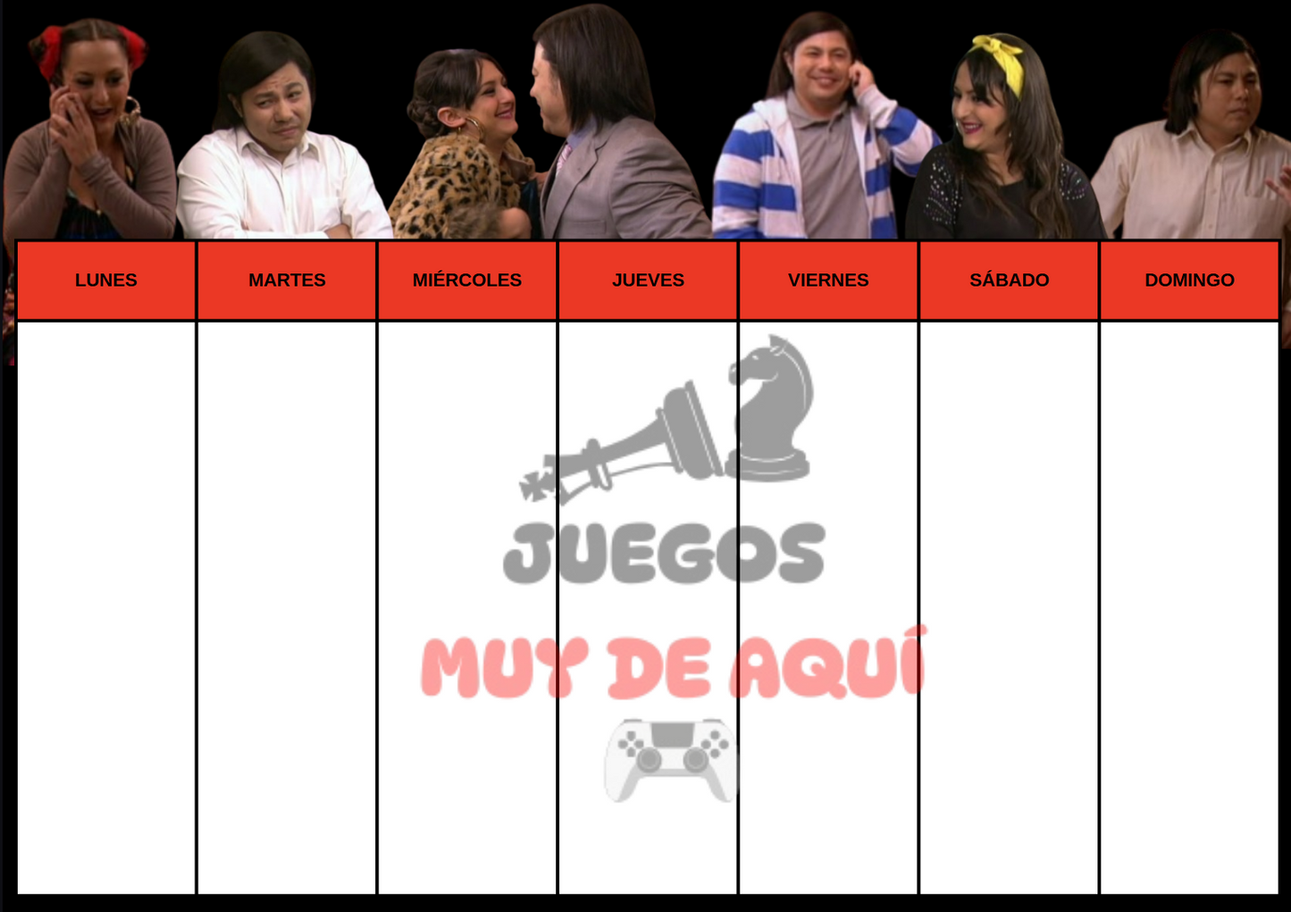 Planificador semanal de Aida en PDF