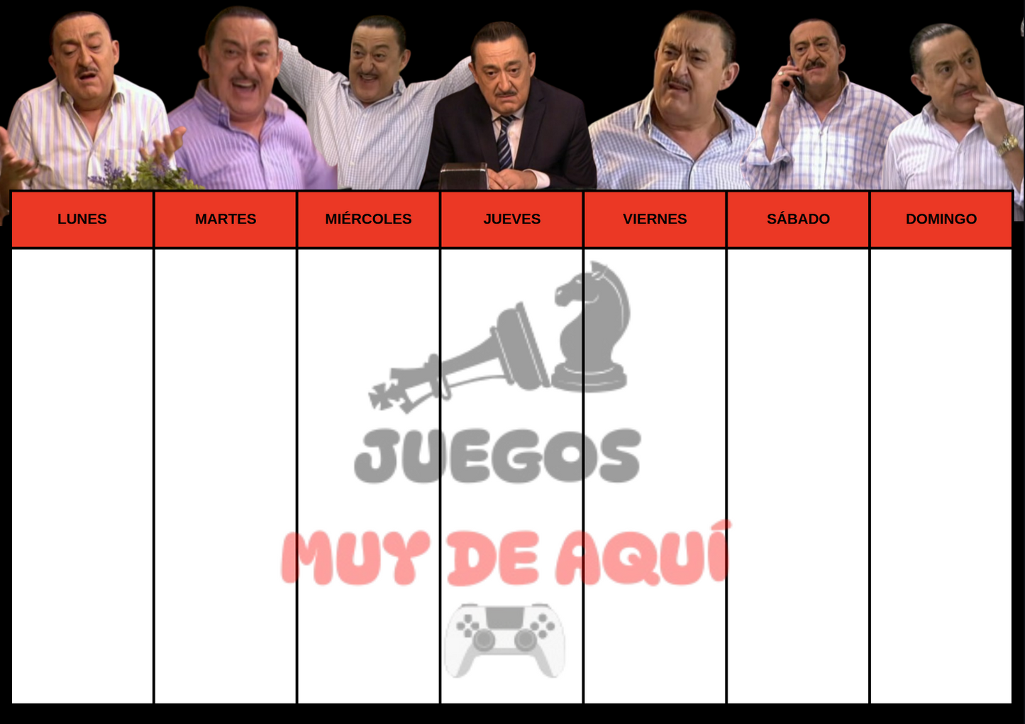 Planificador semanal de Aida en PDF