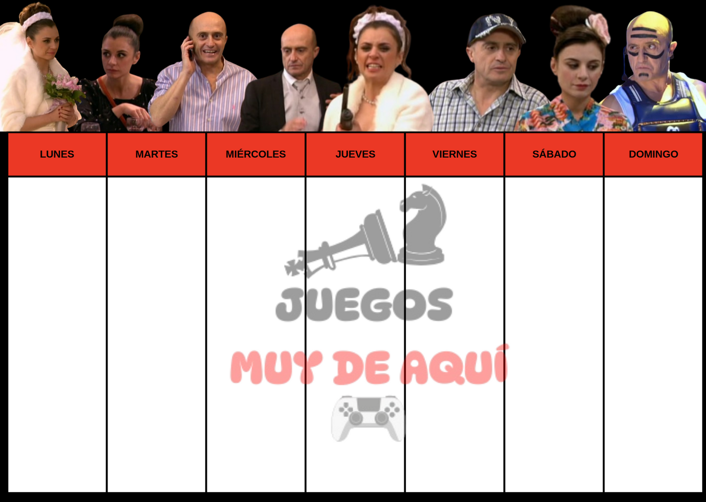 Planificador semanal de Aida en PDF